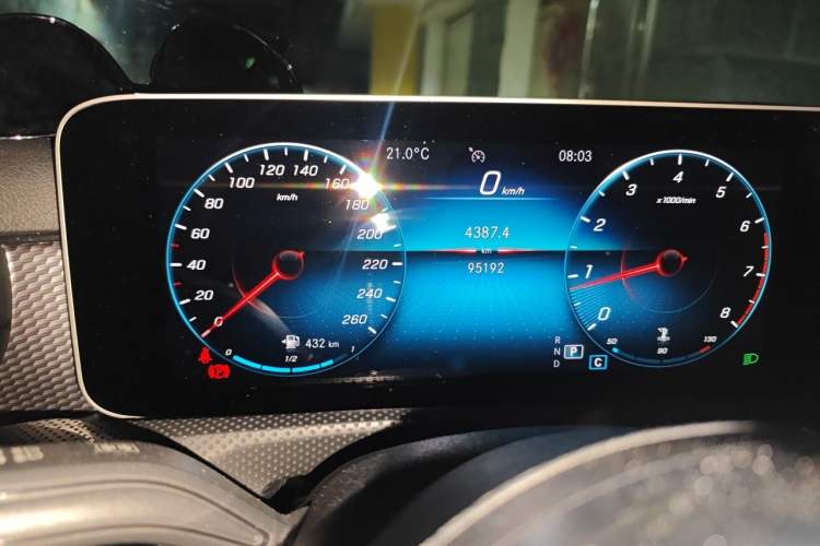 Used Mercedes-Benz A-Class 2019 Restyled A 200 L Sport Sedan Odometer Close Up