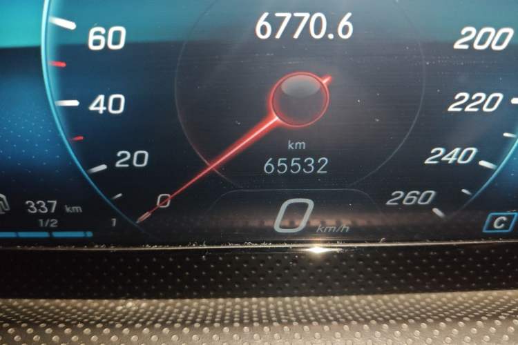 Used Mercedes-Benz A-Class 2019 A 180 L Sport Sedan Odometer Close Up