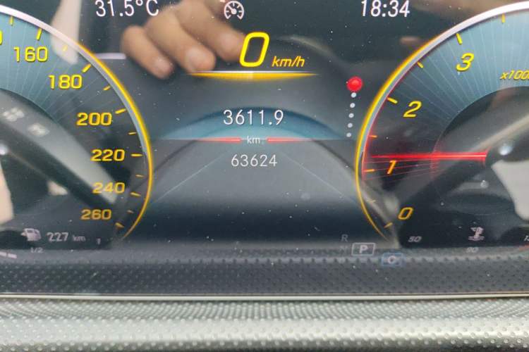 Used Mercedes-Benz A-Class 2019 A 200 L Odometer Close Up