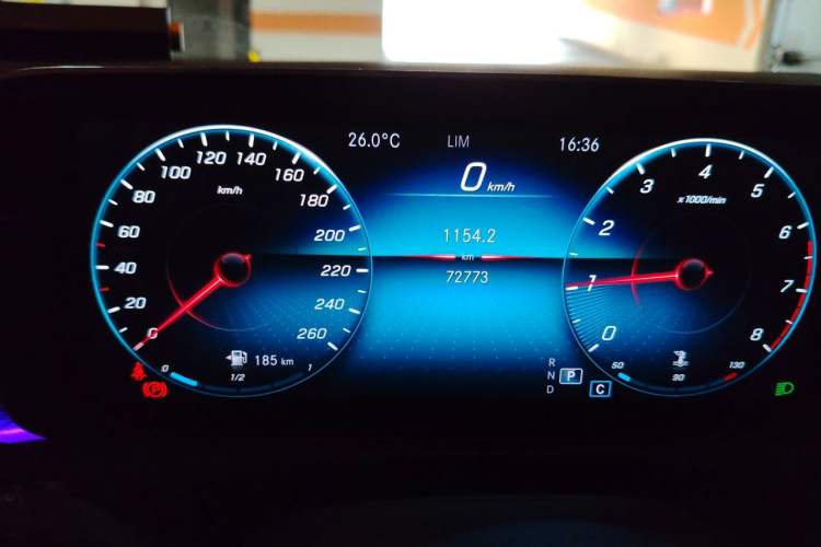 Used Mercedes-Benz A-Class 2019 A 200 L Odometer Close Up