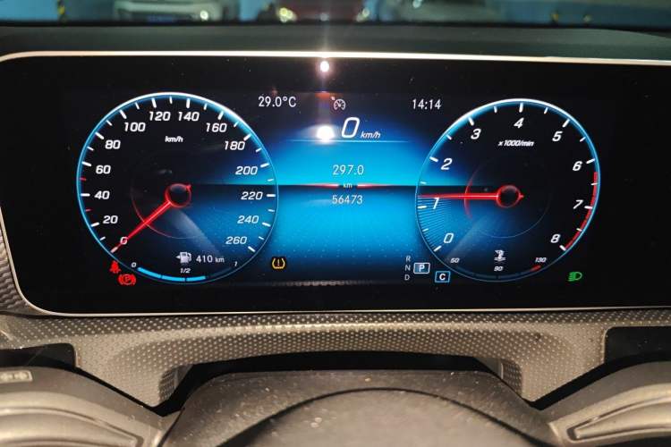 Used Mercedes-Benz A-Class 2019 Restyled A 200 L Sport Sedan Odometer Close Up