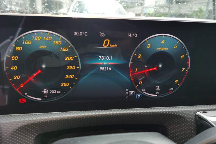 Used Mercedes-Benz A-Class 2019 A 200 L Sport Sedan Odometer Close Up