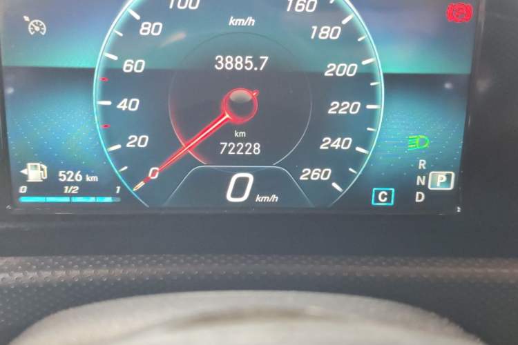 Used Mercedes-Benz A-Class 2019 A 180 L Sport Sedan Odometer Close Up