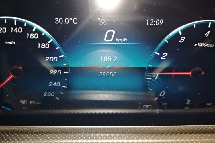 Used Mercedes-Benz A-Class 2019 Restyled A 200 L Sport Sedan Odometer Close Up