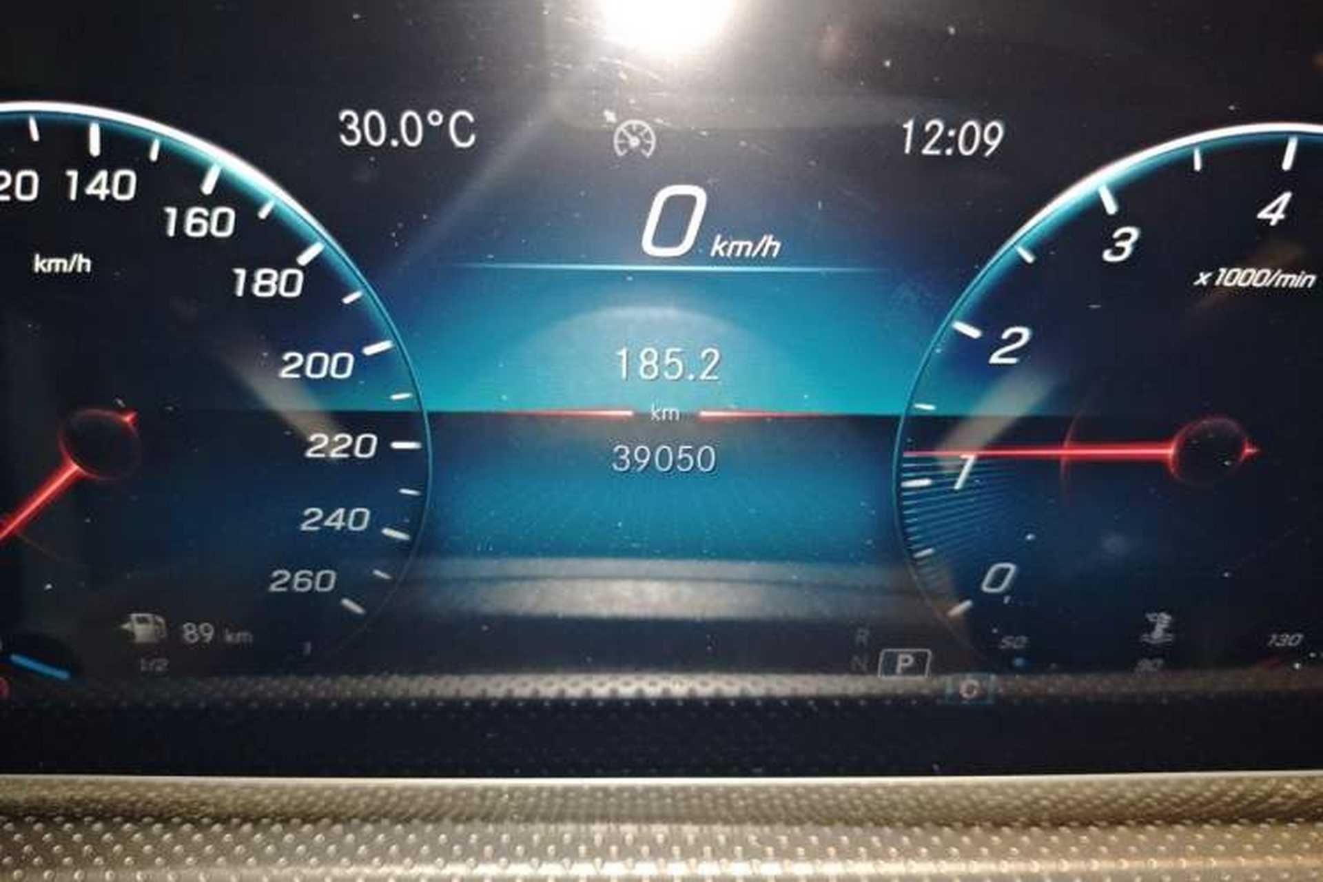 Used Mercedes-Benz A-Class 2019 Restyled A 200 L Sport Sedan Odometer Close Up