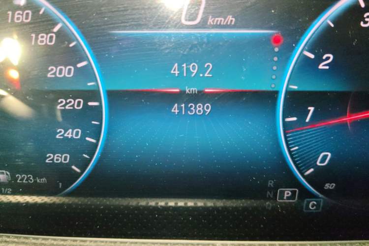 Used Mercedes-Benz A-Class 2019 A 200 L Sport Sedan Odometer Close Up