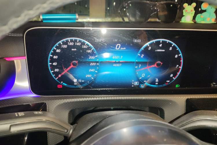 Used Mercedes-Benz A-Class 2019 A 220 L 4MATIC Sport Sedan Odometer Close Up