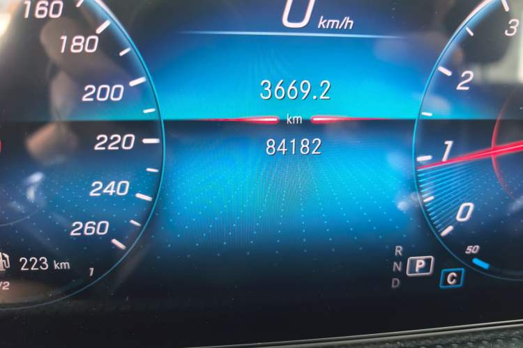 Used Mercedes-Benz A-Class 2019 A 200 L Sport Sedan Odometer Close Up