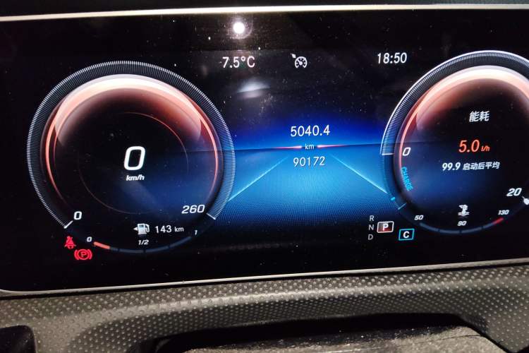 Used Mercedes-Benz A-Class 2019 A 200 L Sport Sedan Odometer Close Up