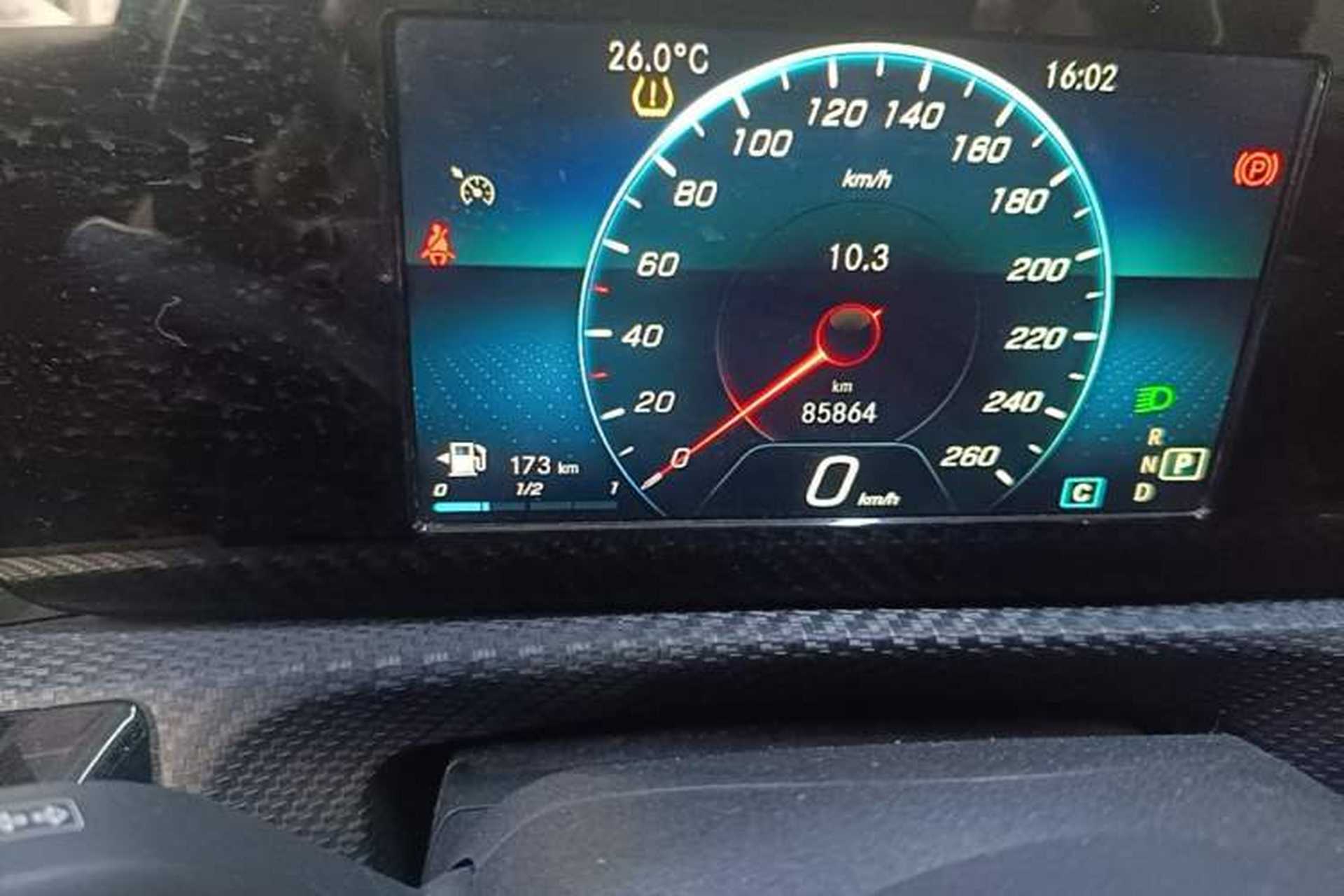 Used Mercedes-Benz A-Class 2019 Revised A 180 L Odometer Close Up