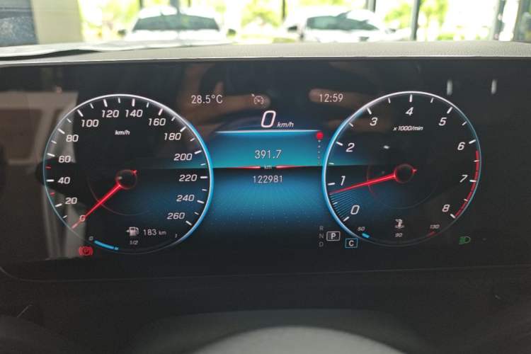 Used Mercedes-Benz A-Class 2019 A 200 L Sport Sedan Odometer Close Up