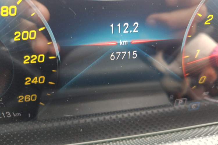 Used Mercedes-Benz A-Class 2019 A 200 L Sport Sedan Odometer Close Up