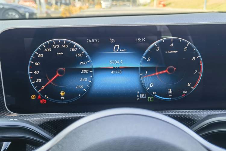 Used Mercedes-Benz A-Class 2019 A 200 Dynamic Edition Odometer Close Up
