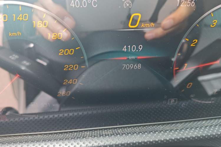 Used Mercedes-Benz A-Class 2019 A 200 L Sport Sedan Odometer Close Up