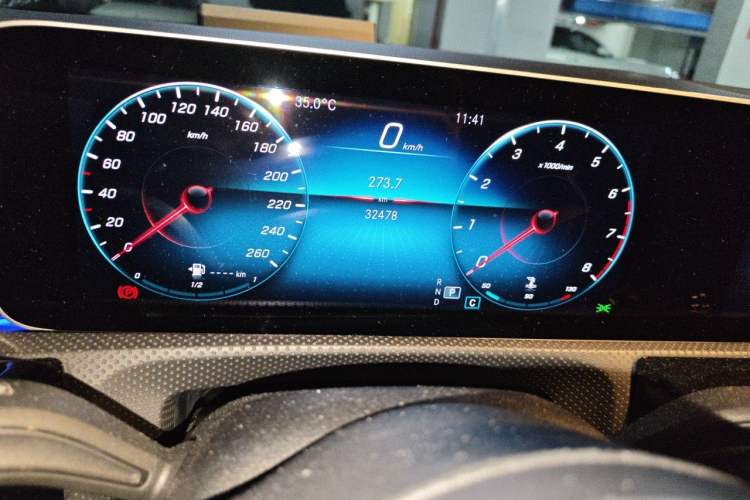 Used Mercedes-Benz A-Class 2019 Restyled A 200 L Sport Sedan Odometer Close Up