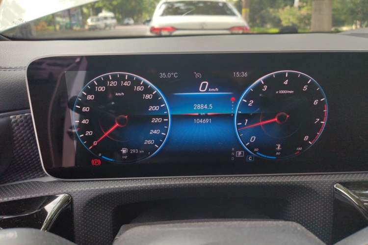 Used Mercedes-Benz A-Class 2019 A 200 L Sport Sedan Odometer Close Up