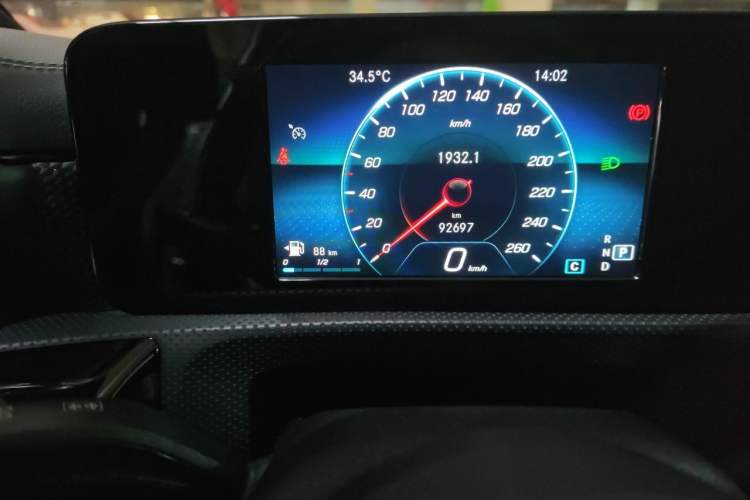 Used Mercedes-Benz A-Class 2019 A 180 L Sport Sedan Odometer Close Up