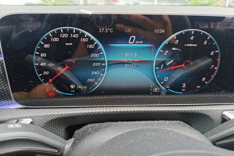 Used Mercedes-Benz A-Class 2020 A 200 L Sport Sedan Odometer Close Up