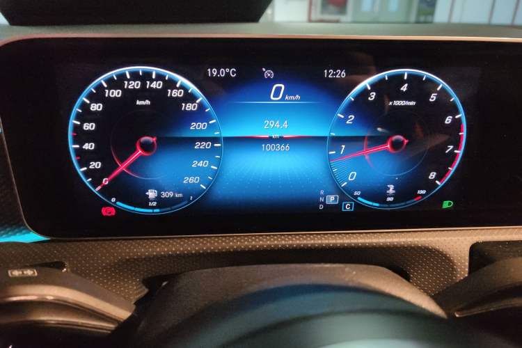 Used Mercedes-Benz A-Class 2020 A 200 L Sport Sedan Odometer Close Up