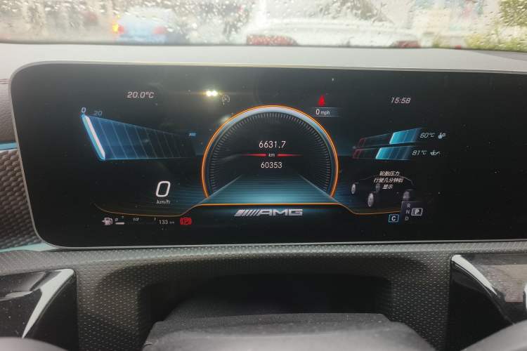 Used Mercedes-Benz A-Class 2020 A 200 L Sport Sedan Odometer Close Up