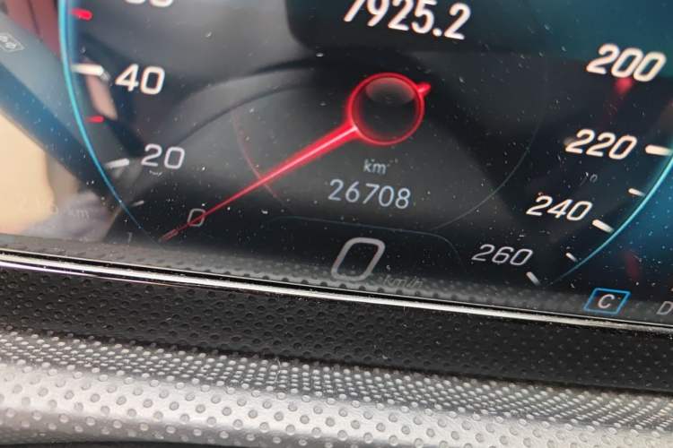 Used Mercedes-Benz A-Class 2020 A 180 L Sport Sedan Odometer Close Up
