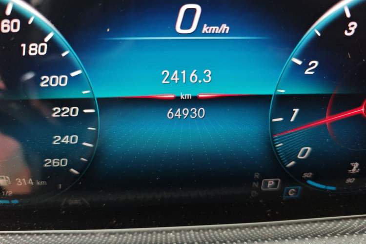 Used Mercedes-Benz A-Class 2020 A 220 L 4MATIC Sport Sedan Odometer Close Up