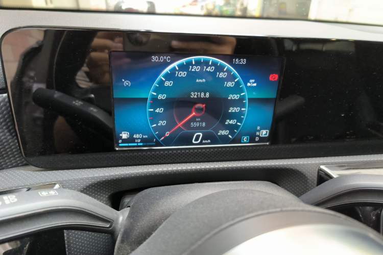 Used Mercedes-Benz A-Class 2020 A 180 L Sport Sedan Odometer Close Up