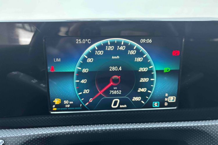 Used Mercedes-Benz A-Class 2020 A 180 L Sport Sedan Odometer Close Up
