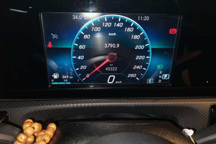 Used Mercedes-Benz A-Class 2020 A 180 L Sport Sedan Odometer Close Up
