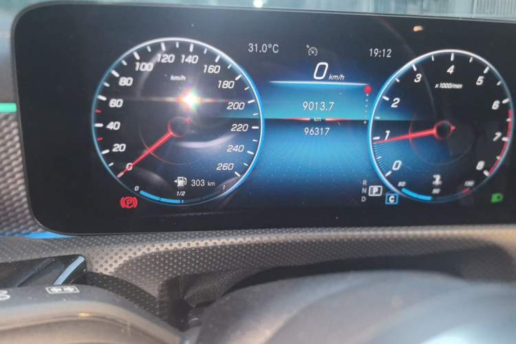 Used Mercedes-Benz A-Class 2020 A 200 L Sport Sedan Odometer Close Up