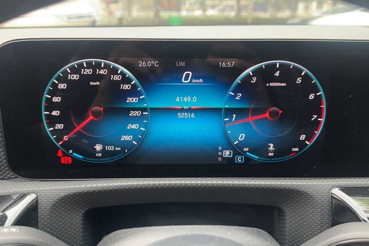 Used Mercedes-Benz A-Class 2020 Second Facelift A 180 L Sport Sedan Odometer Close Up