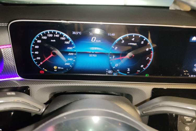 Used Mercedes-Benz A-Class 2020 A 200 L Sport Sedan Odometer Close Up