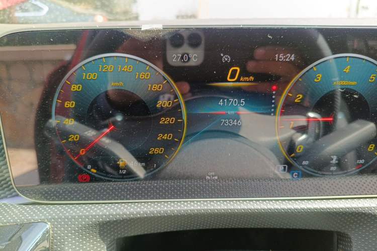 Used Mercedes-Benz A-Class 2020 A 200 L Sport Sedan Odometer Close Up