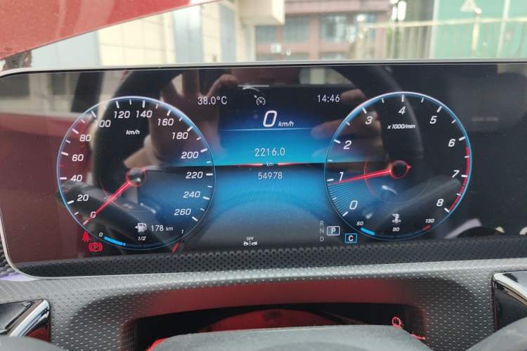 Used Mercedes-Benz A-Class 2020 A 200 L Sport Sedan Odometer Close Up