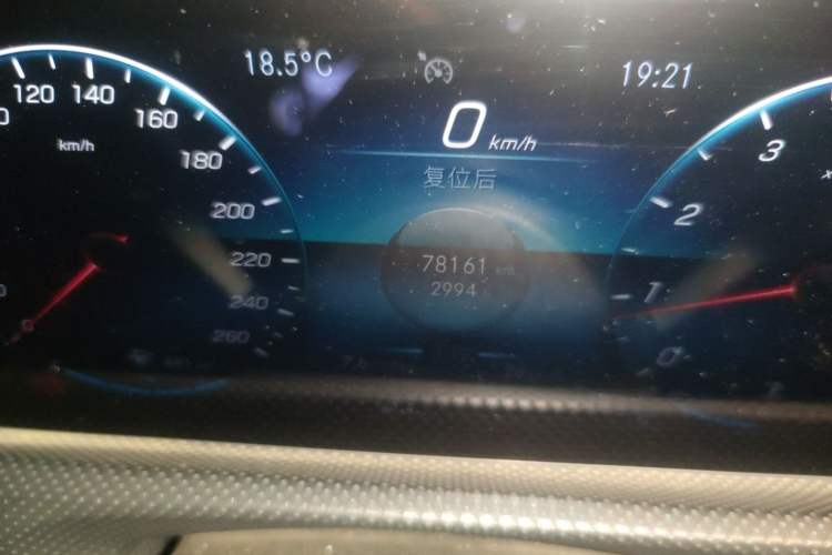 Used Mercedes-Benz A-Class 2020 Second Facelift A 180 L Sport Sedan Odometer Close Up