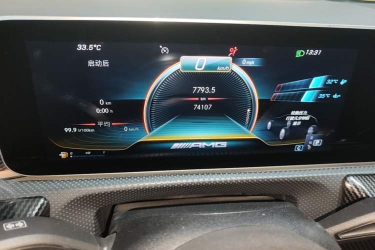 Used Mercedes-Benz A-Class 2020 A 200 L Sport Sedan Odometer Close Up