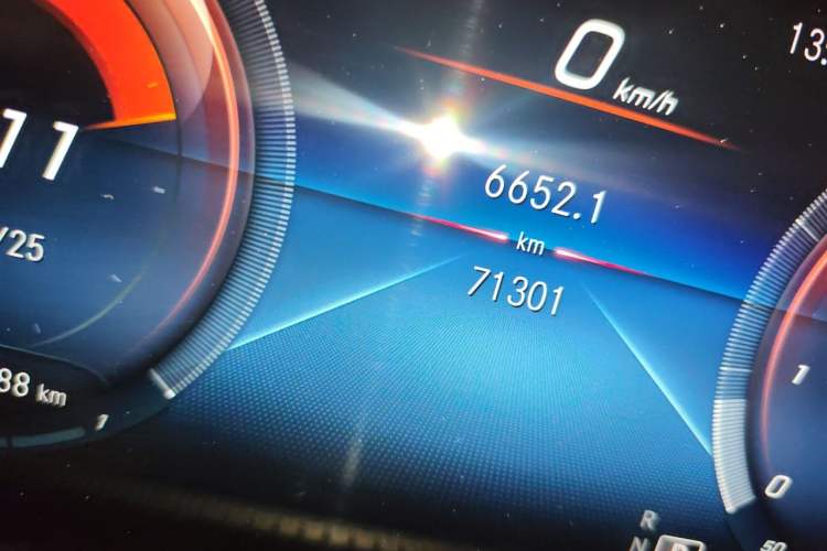 Used Mercedes-Benz A-Class 2020 Second Facelift A 180 L Sport Sedan Odometer Close Up