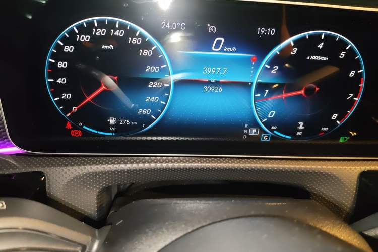 Used Mercedes-Benz A-Class 2020 A 200 L Sport Sedan Odometer Close Up