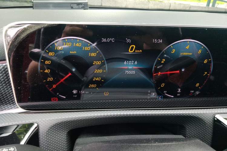 Used Mercedes-Benz A-Class 2020 A 200 L Sport Sedan Odometer Close Up