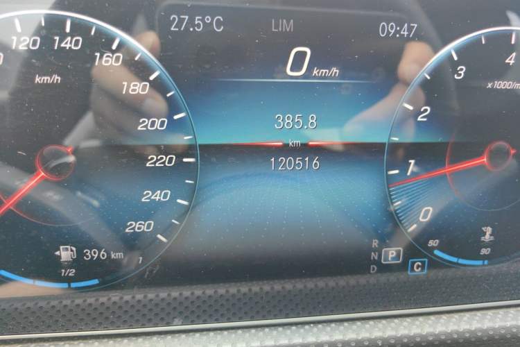 Used Mercedes-Benz A-Class 2020 A 200 L Sport Sedan Odometer Close Up