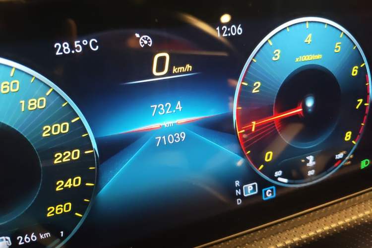 Used Mercedes-Benz A-Class 2020 A 200 L Sport Sedan Odometer Close Up