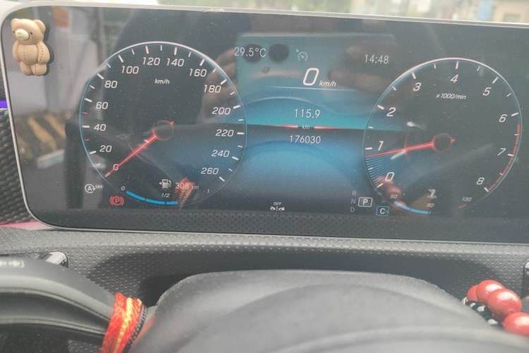Used Mercedes-Benz A-Class 2020 A 200 L Sport Sedan Odometer Close Up