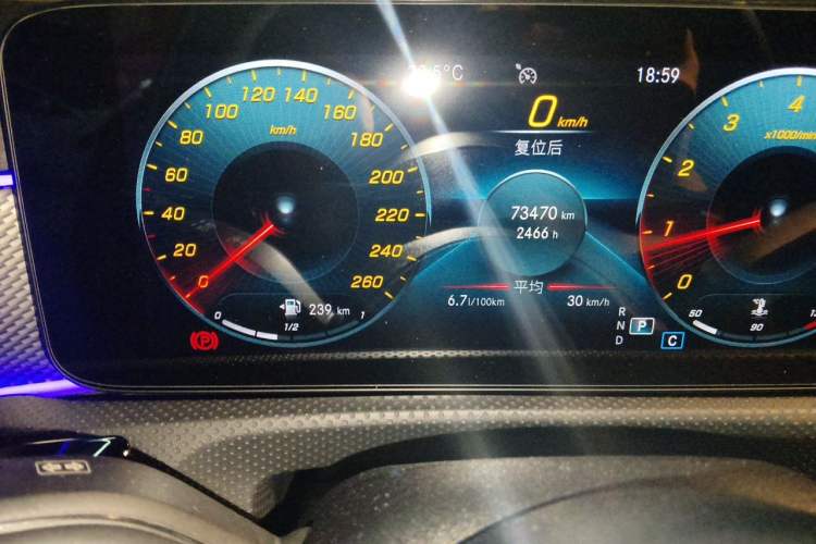 Used Mercedes-Benz A-Class 2020 Second Facelift A 180 L Sport Sedan Odometer Close Up