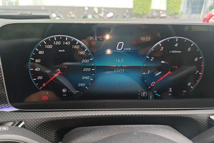 Used Mercedes-Benz A-Class 2020 A 200 L Sport Sedan Odometer Close Up