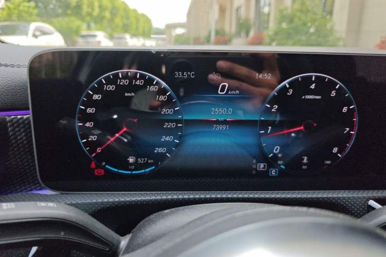 Used Mercedes-Benz A-Class 2020 A 200 L Sport Sedan Odometer Close Up
