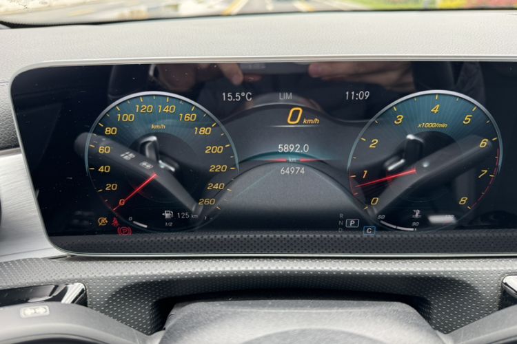 Used Mercedes-Benz A-Class 2020 Restyled A 220 L 4MATIC Sports Sedan Odometer Close Up