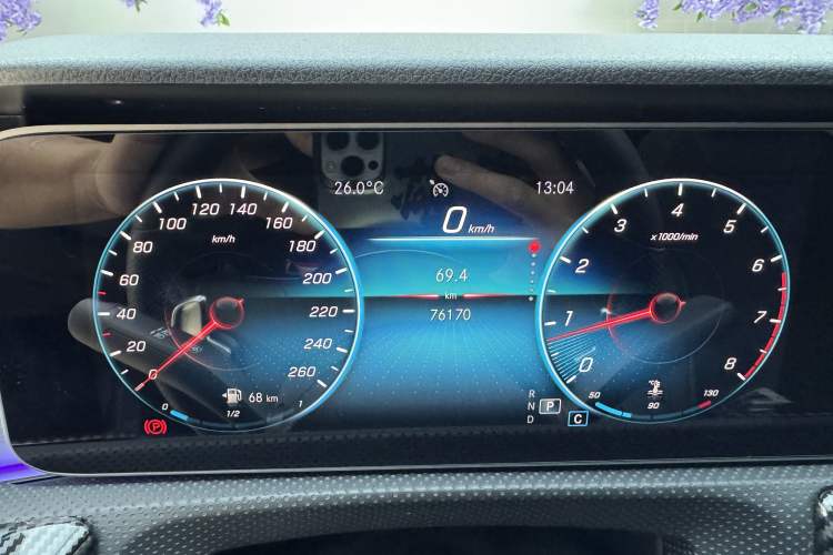 Used Mercedes-Benz A-Class 2020 A 220 L 4MATIC Sport Sedan Odometer Close Up