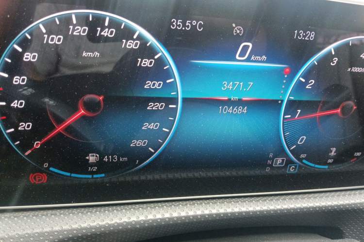 Used Mercedes-Benz A-Class 2020 Second Facelift A 180 L Sport Sedan Odometer Close Up