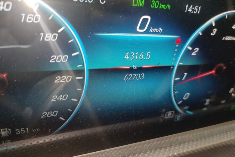 Used Mercedes-Benz A-Class 2020 Second Facelift A 180 L Sport Sedan Odometer Close Up