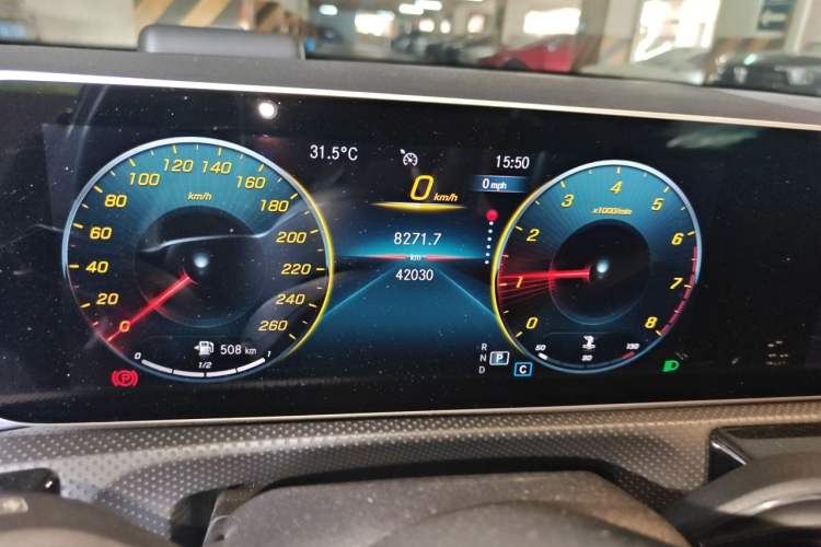 Used Mercedes-Benz A-Class 2020 Facelift A 180 L Sport Sedan Special Configuration Odometer Close Up